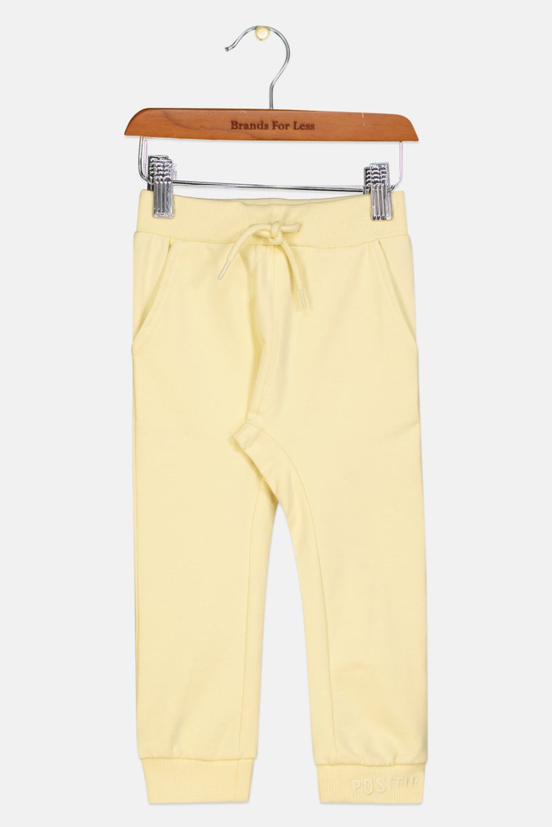 NAME IT Toddlers Boy Solid Jogger Pants, Yellow - Image 1