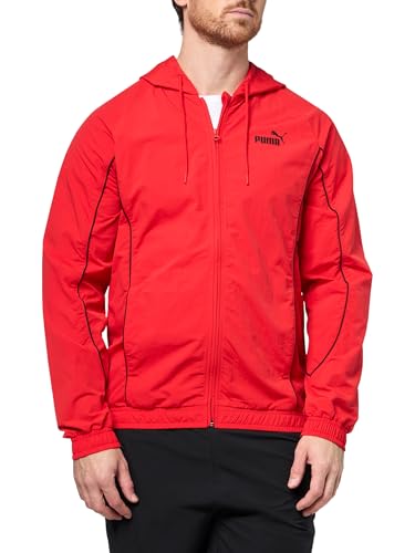 PUMA Men's Sport Hooded Woven Jacket, for All Time Red AH25 - Image 1