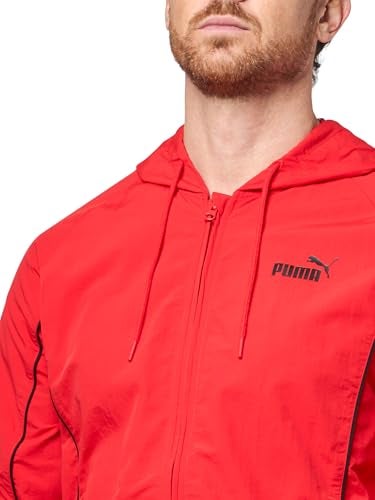 PUMA Men's Sport Hooded Woven Jacket, for All Time Red AH25 - Image 3