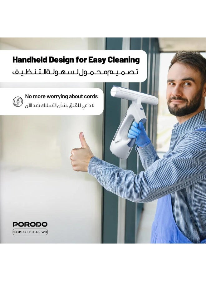 بورودو منظف ​​نوافذ محمول لاسلكي من بورودو لايف ستايل مزود بخاصية الشفط والرش ووقت تشغيل يصل إلى 30 دقيقة. - Image 3