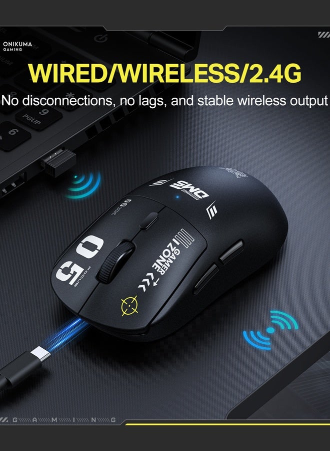 أونيكوما ماوس ألعاب لاسلكي ثلاثي الأوضاع DM05، ماوس بلوتوث، ماوس خفيف الوزن مانع للانزلاق، مستشعر S3203، دقة 3200 نقطة في البوصة، بلوتوث/2.4 جيجاهرتز/سلكي، لأجهزة الكمبيوتر الشخصية/ماك - Image 5