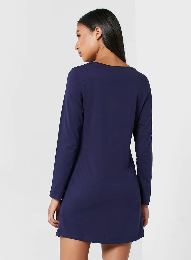 hunkemoller Crew Neck Graphic Dress