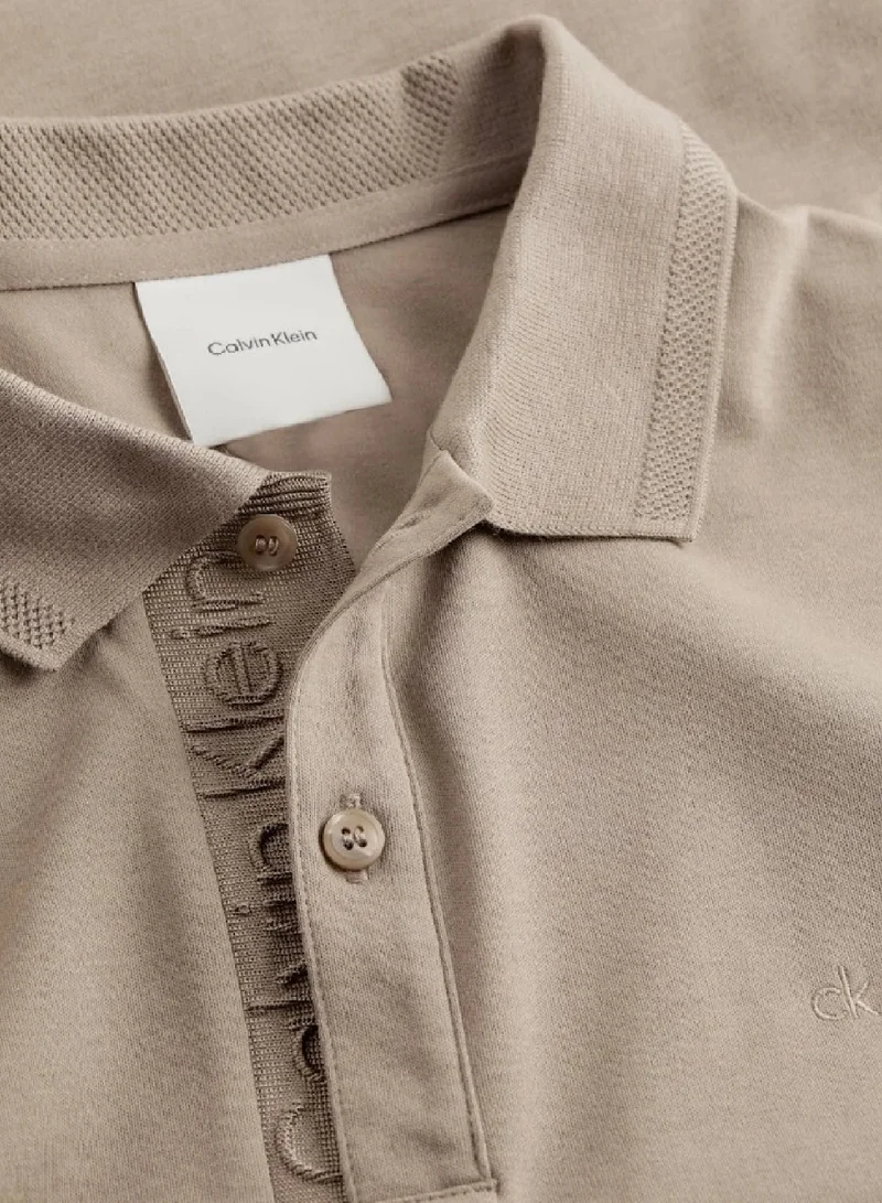 CALVIN KLEIN Textured Polo Shirt