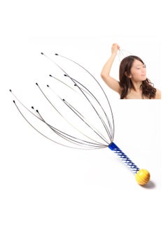 DubaiGallery Head Scalp Massagers, 12 Fingers Head Massage Hand-held, Head Massager Scalp Scratcher for Deep Relaxation, Stress Relief and Hair Stimulation SS handle  - Image 2
