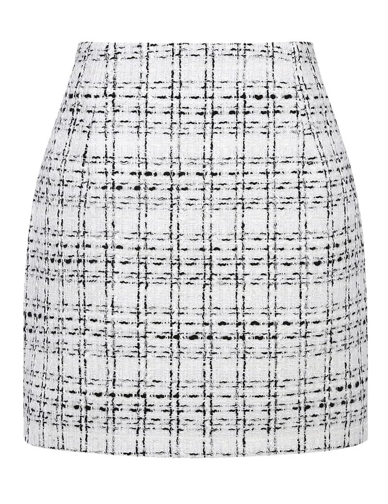 IDEALSANXUN White Skirt for Women Trendy Fall Fashion Business Teacher Outfit Mini L