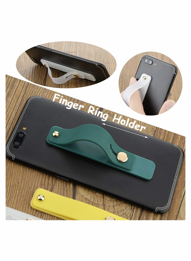 Excefore 6 Pieces Phone Grip Holder Cell Phone Grip Strap Telescopic Phone Finger Strap Stand Universal Finger Kickstand for Most Tablets and Smartphones - Image 5
