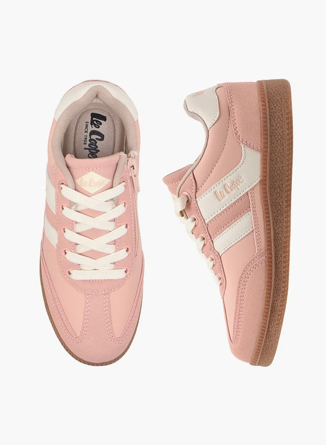 Lee Cooper Girls Panelled Lace-Up Sneakers