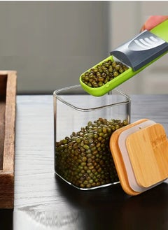 1Chase 10 Pcs Borosilicate Mini Square Glass Storage Jars with Bamboo Lid 200 ML  - Image 5
