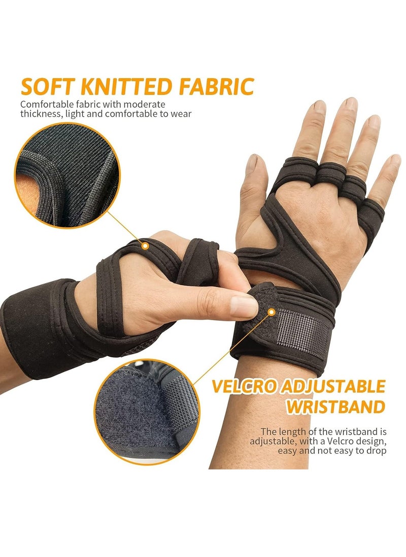 Arabest Gym Workout Gloves Cross Training Weight Lifting Gloves with Built in Wrist Wrap Support for Men and Women, Non Slip Silicone Padding, Palm Protection & Wrist Protection  - Image 3