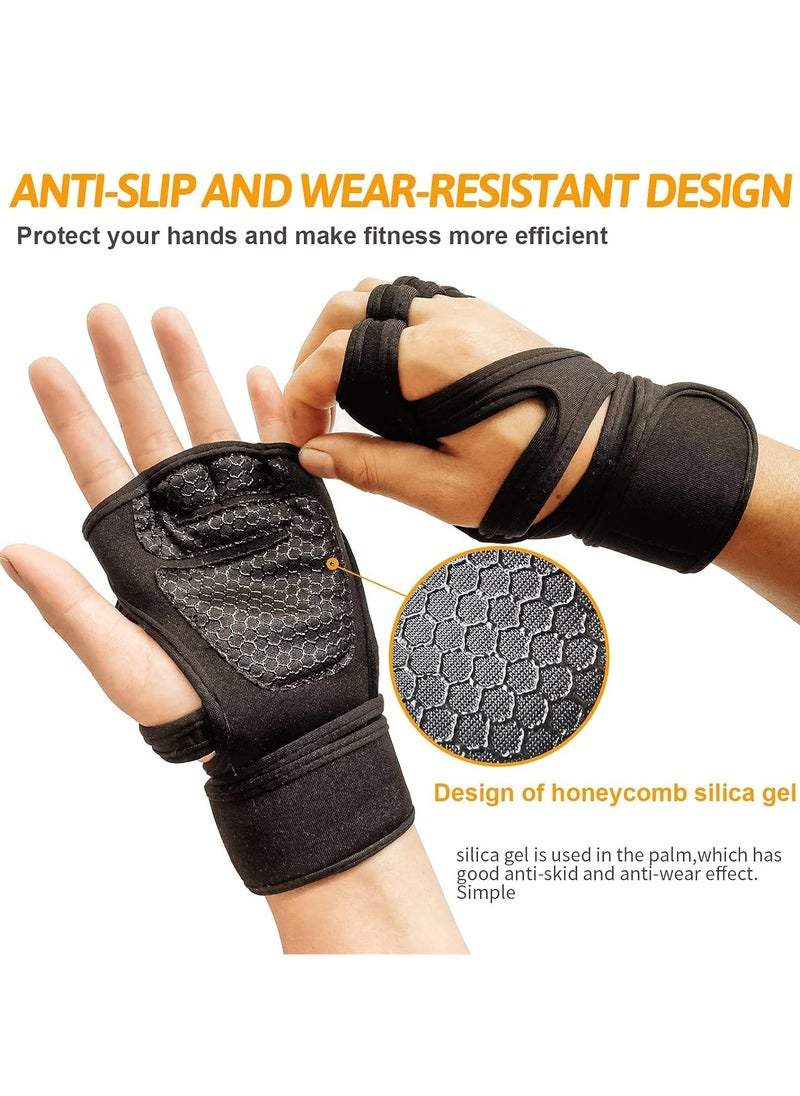 Arabest Gym Workout Gloves Cross Training Weight Lifting Gloves with Built in Wrist Wrap Support for Men and Women, Non Slip Silicone Padding, Palm Protection & Wrist Protection  - Image 2