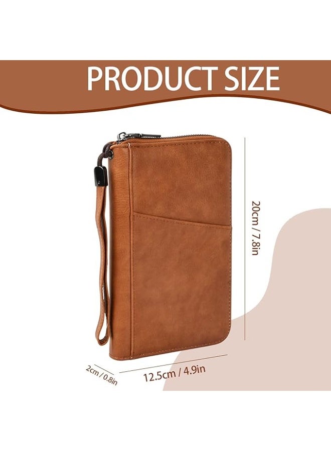 Travel Passport Holder Wallet for Family, RFID Blocking Waterproof Organizer with Multi-Card Slots, Travel Document Case for ID, Credit Cards, Tickets, Money, Coins, Gifts - Image 2