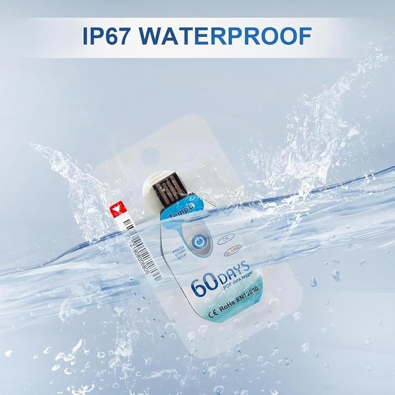 Temperature Data Logger USB Disposable Thermometer Recorder 60 Days Cold Chain 10 Pack - Image 4