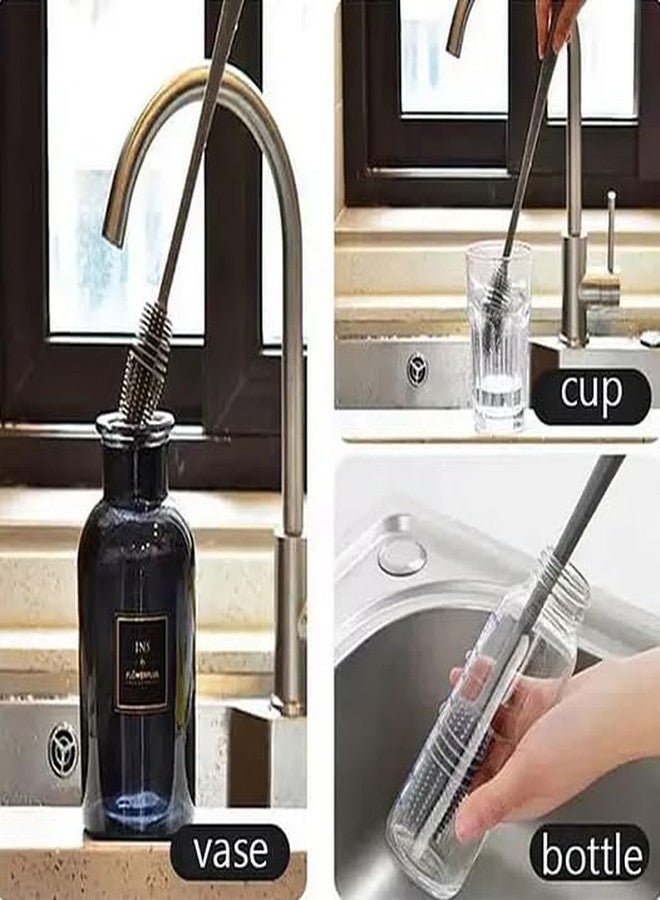 PGD Long Handle Silicone Scratch Free Feeding Bottle Cleaning Brush - Image 5
