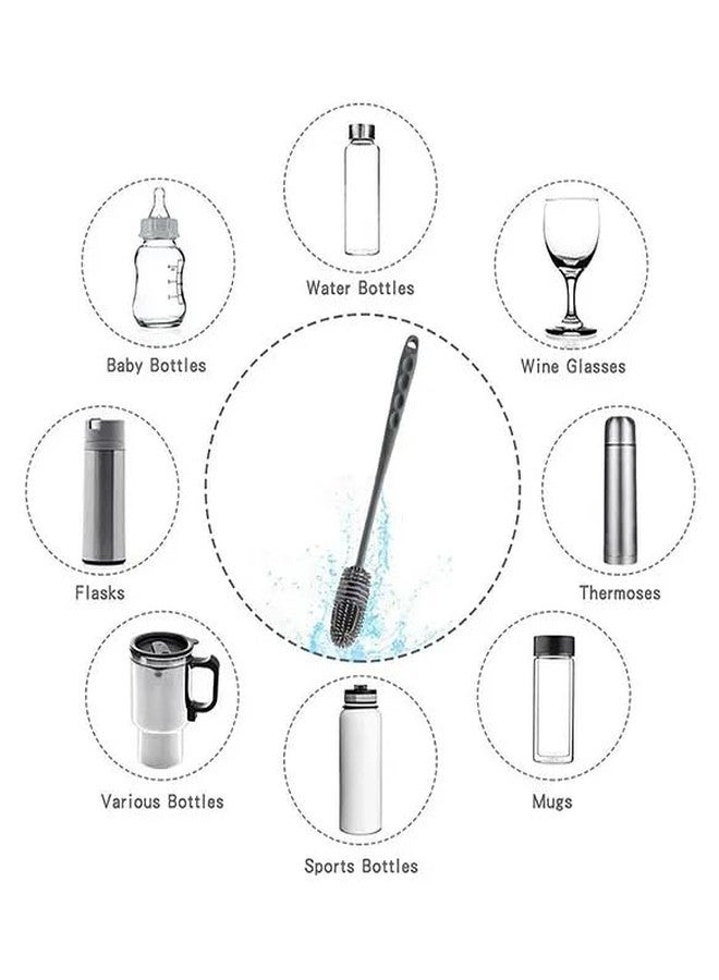 PGD Long Handle Silicone Scratch Free Feeding Bottle Cleaning Brush - Image 4