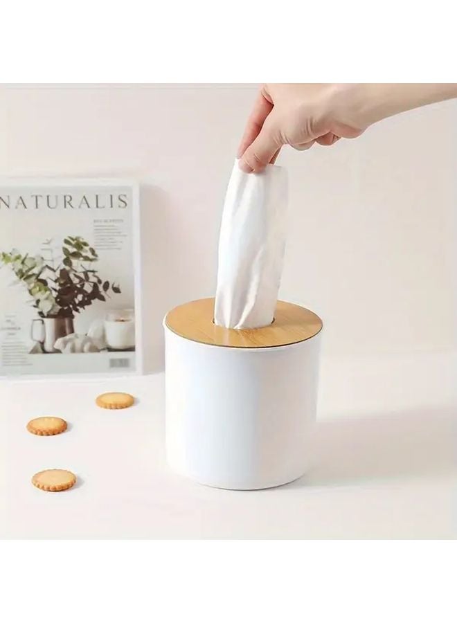 حامل ورق التواليه الأبيض المصنوع من الخيزران لجماليات غرفة النوم - Image 4