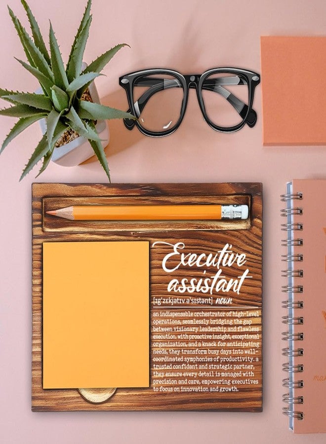 MFOMFO Executive Assistant Gift, Thank You Appreciation Gift for Executive Assistant Office Professionals Secretary, Admin Assistant Recognition Plaque for Women Men Self-Stick Note Pad Holders-LBB96 - Image 2