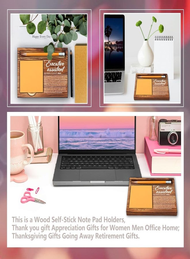 MFOMFO Executive Assistant Gift, Thank You Appreciation Gift for Executive Assistant Office Professionals Secretary, Admin Assistant Recognition Plaque for Women Men Self-Stick Note Pad Holders-LBB96 - Image 4