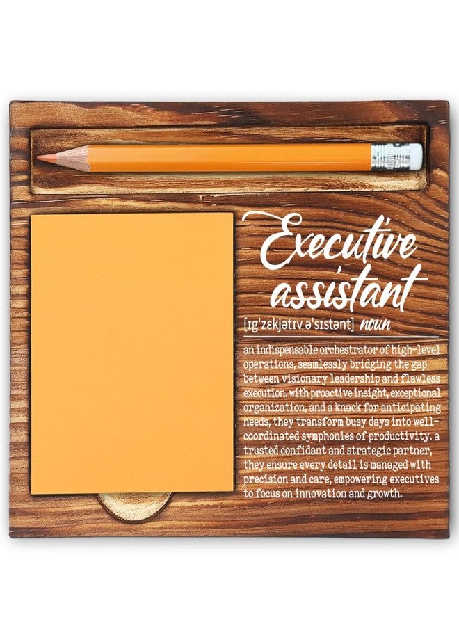 MFOMFO Executive Assistant Gift, Thank You Appreciation Gift for Executive Assistant Office Professionals Secretary, Admin Assistant Recognition Plaque for Women Men Self-Stick Note Pad Holders-LBB96 - Image 1