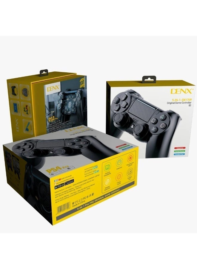 Denx The DINX Bluetooth PlayStation 4 controller is compatible with PlayStation 4, PC, Apple devices, and Android/iOS systems. It offers 8 hours of continuous use and has an 800mAh battery capacity. - Image 2