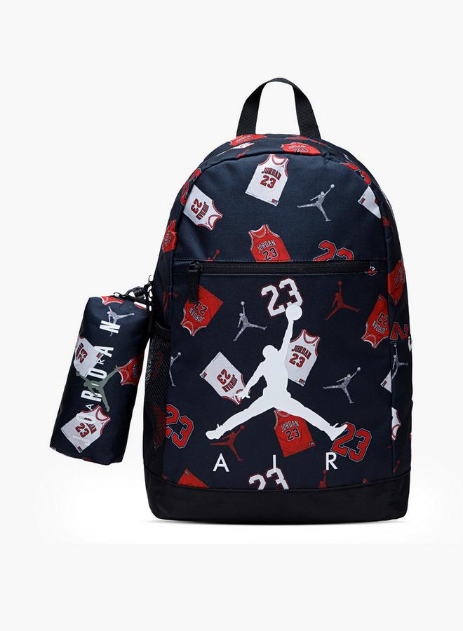 Nike Basketball Print Backpack for Kids 8-13 Years with Padded Straps - Image 1
