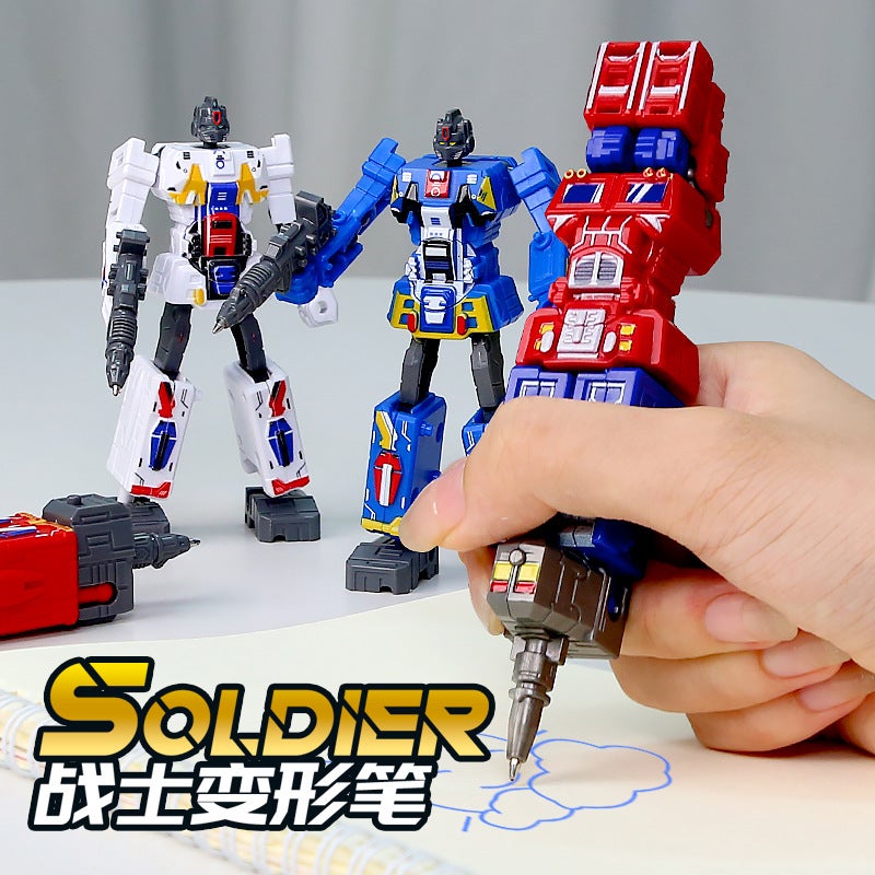 Deformation Ballpoint Pen Children'S Toy Stationery Writable And Deformable Two-In-One Toy Optimus High Pillar - Image 4