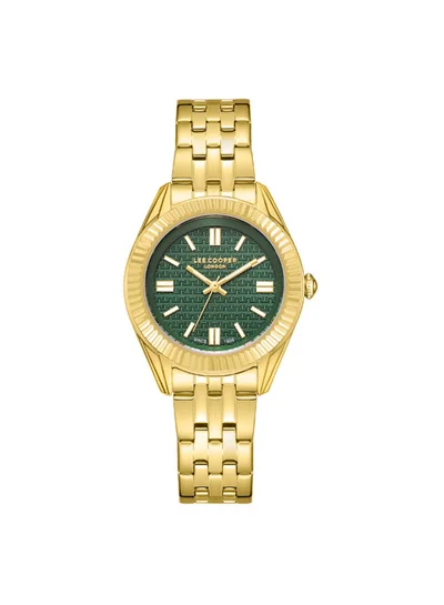 لي كوبر Lee Cooper LC08038.170 Women's Analog Display Watch & Metal Strap Gold