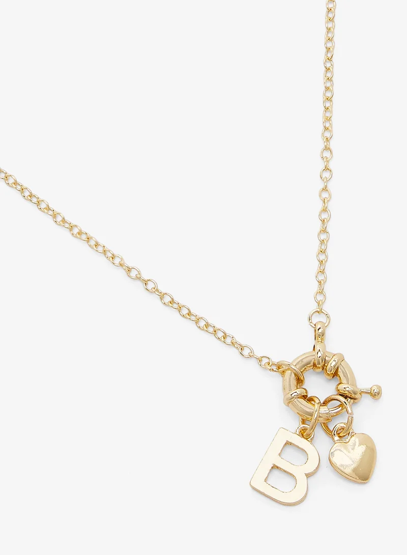 ايلا Gold Detail Necklace With Charms