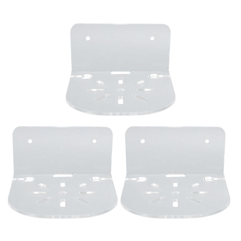 Acrylic Small Floating Shelf Transparent Wall Mounted Holder for Security Camera Speakers Baby Monitoring Device - Image 2