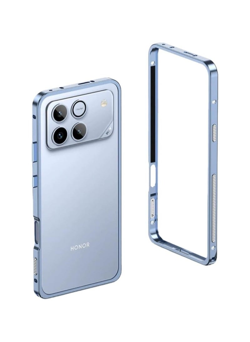 Aluminum alloy shockproof frame, compatible with Honor Win 5G 2026, featuring an ultra-thin heat dissipation protective case on the back - with a sea horse buckle design.