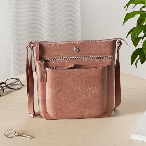 Cochoa Real Leather Purse for Women Crossbody Bag Travel Shoulder Handbag Small Vintage Pocketbook (Cognac Washed Vintage) - Image 2
