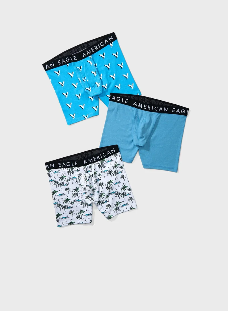 امريكان ايجل 3 Pack Printed Trunks