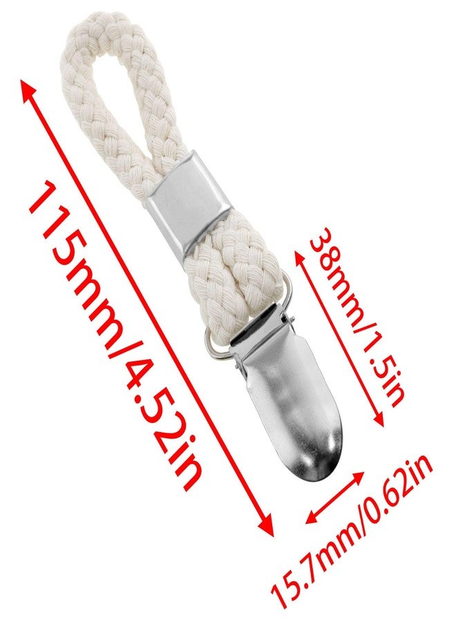 AYLIFU Towel Clip Bath Towel with Hanging Loop Dish Towel Holder Beige L x W 11.5 x 2.3cm/4.53 x 0.9inch for Home Bathroom Kitchen Storage Badge 6pcs - Image 4