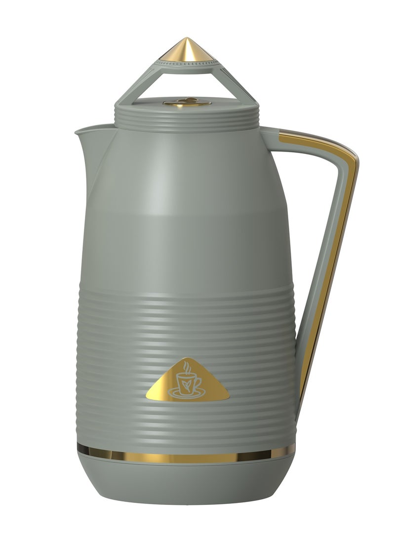 Home Maker 1.0L Metallic Grey Vacuum Flask - Durable & Stylish | Travel Thermos 