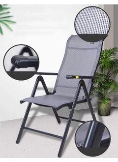Whixori Whixori Iron Foldable Zero Gravity Sun Lounger Reclining Deck Waterproof and Adjustable Chairs for Beach Patio Garden Furniture Outdoor Camping Office Black  - Image 5
