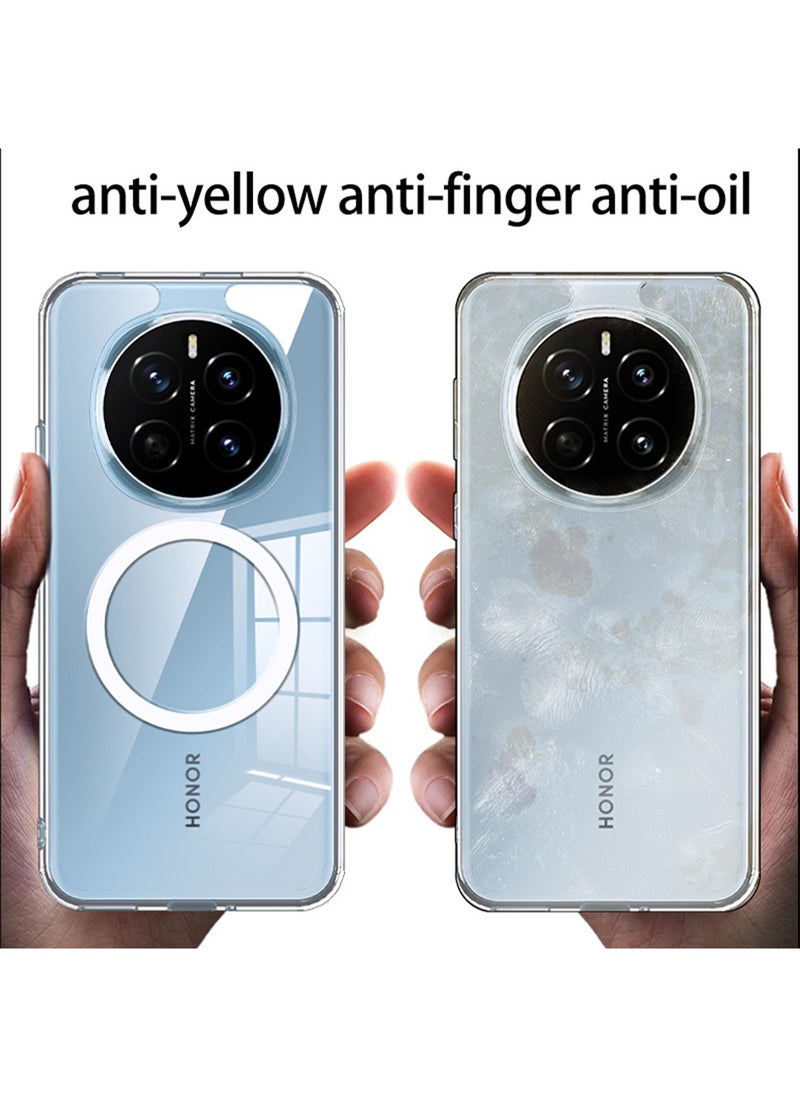 Aookay Compatible with Honor Magic 7 Pro Case Cover, Compatible with MagSafe, Compatible with Honor Magic 7 Pro 5G Airbag Anti-Drop Phone Case (Full Clear)  - Image 4
