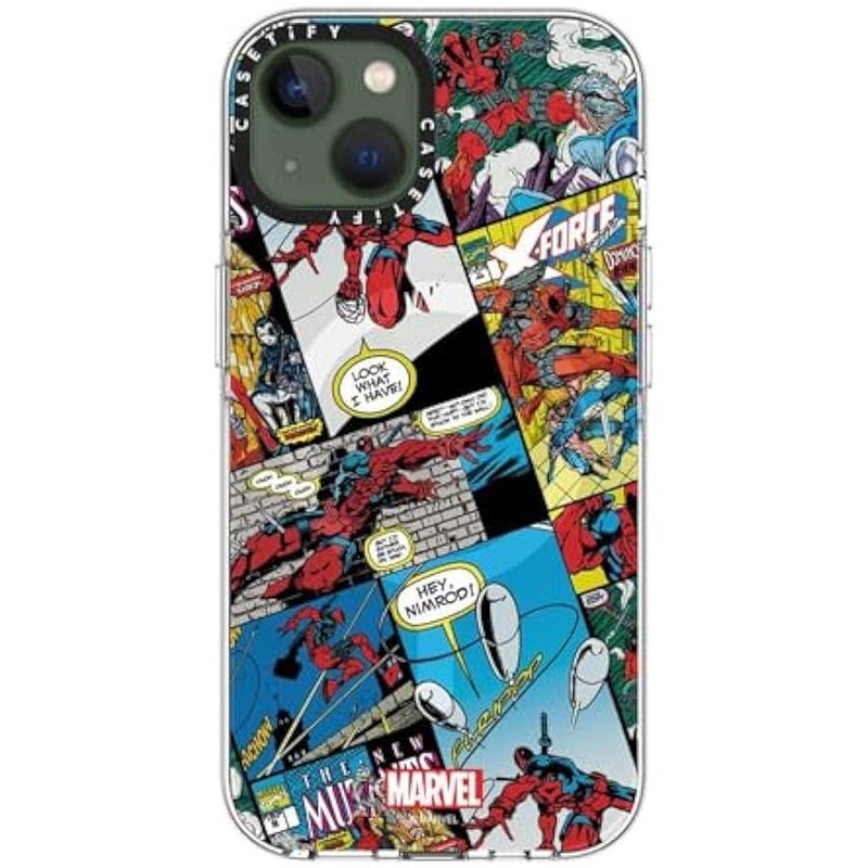 Casetify Clear iPhone 13 Case 【Deadpool & Wolverine Co-Lab/Not Yellowing / 6.6ft Drop Protection/Magsafe】 - Comic Collage case - Clear - Image 3