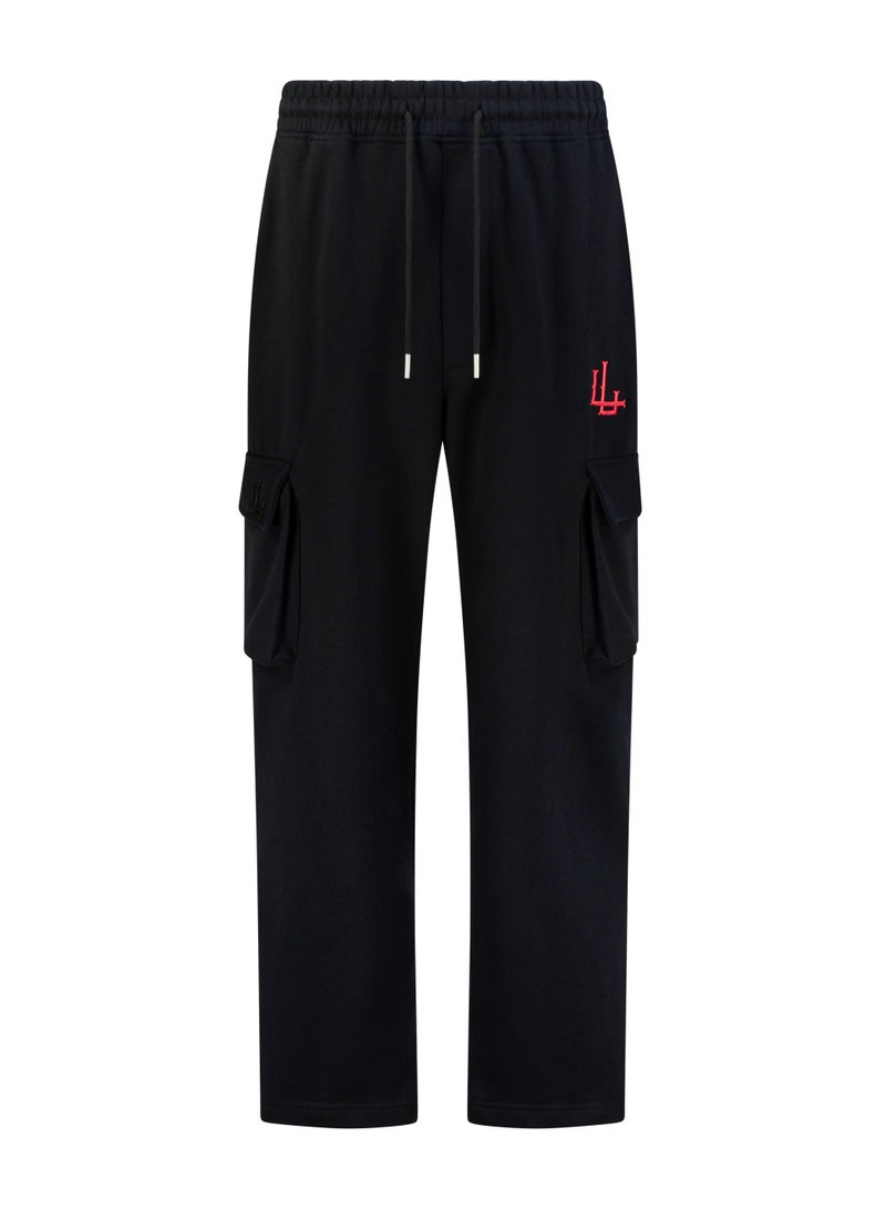 LOUKLAD Authentic City Cargo Sweatpants - Black - Image 4