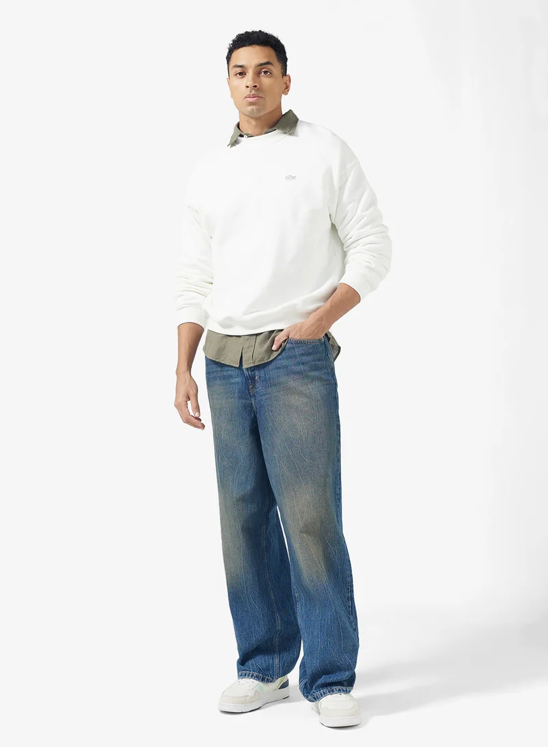 LACOSTE Crew Neck Loose Fit Sweatshirt