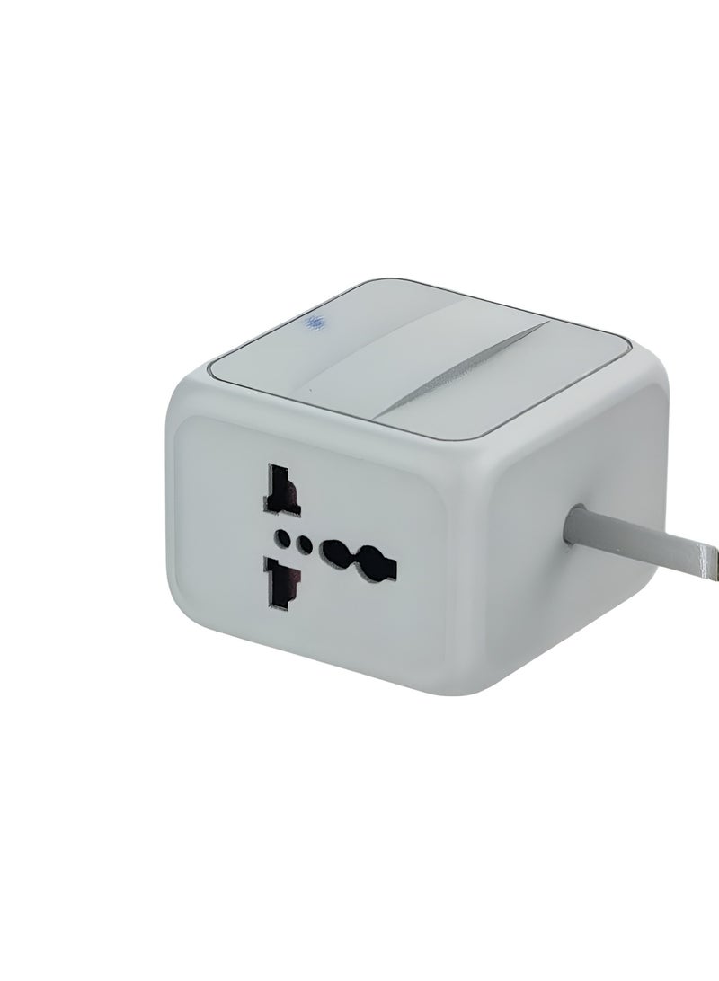 بودي شاحن منزلي بقوة 24 واط مزود بمنفذين USB ومنفذ Type-C بالإضافة إلى مقبس كهربائي وكابل بطول 1.8 متر - Image 2