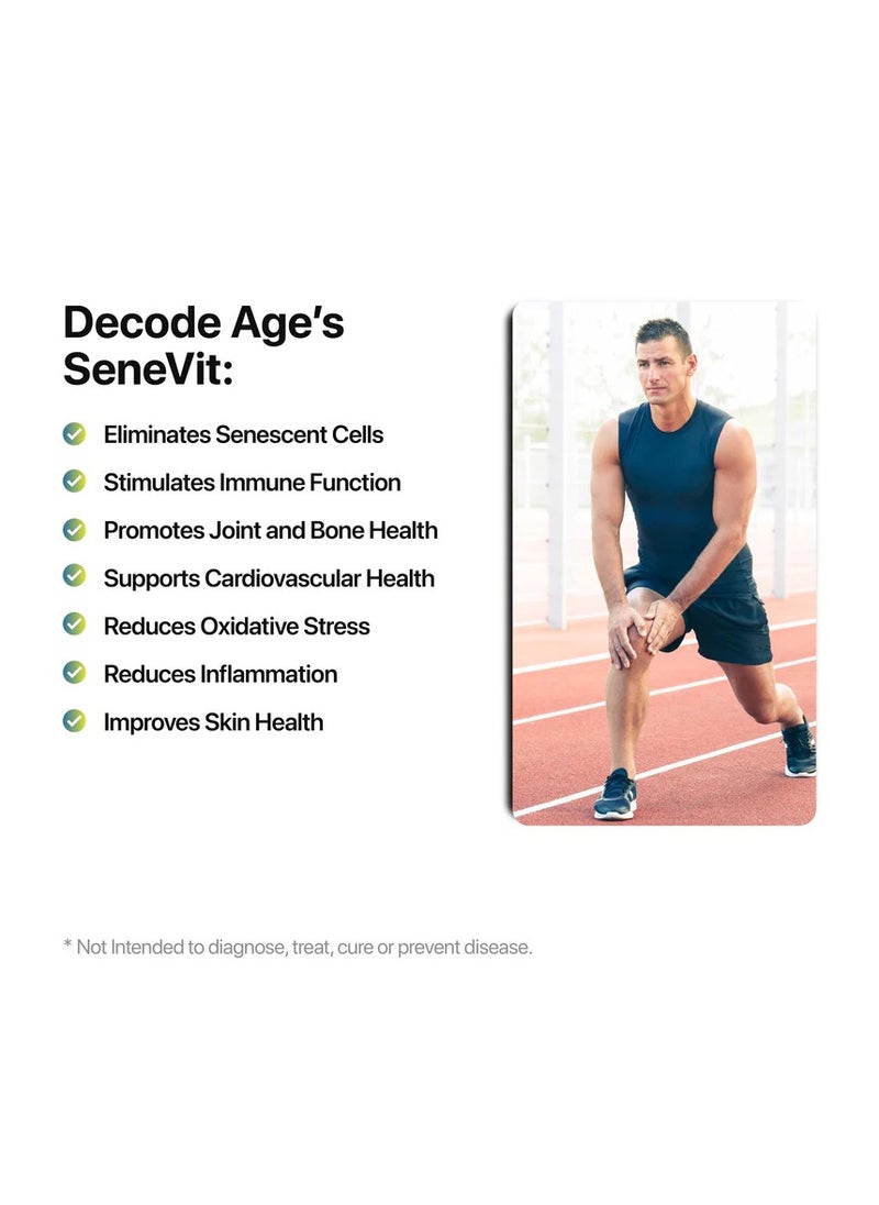 Decode Age - SeneVit Anti-Inflammation Blend Eliminate Old, Damaged Ones And Protect Healthy Ones - 30 Capsules - Image 1