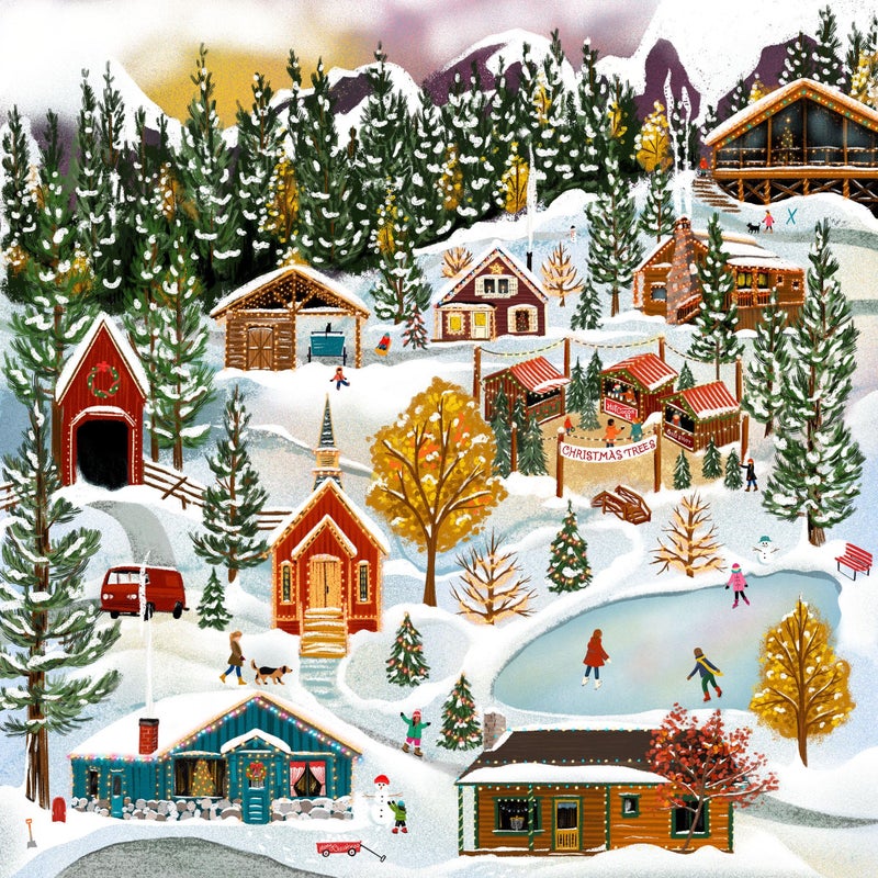 Springbok Snow Top Village Premium 500 Piece Holiday Jigsaw Puzzle for Adults Limited Edition Christmas Collectible Puzzle - Image 3