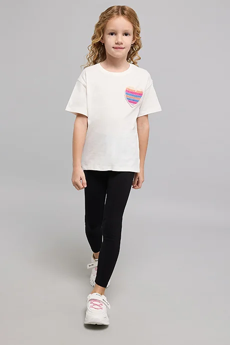 أر أند بي Solid Leggings with Elastic Waist