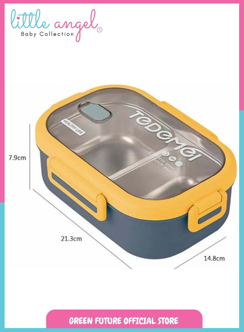 Little Angel Premium Stainless Steel Lunch Box - 2 Compartments - Image 5