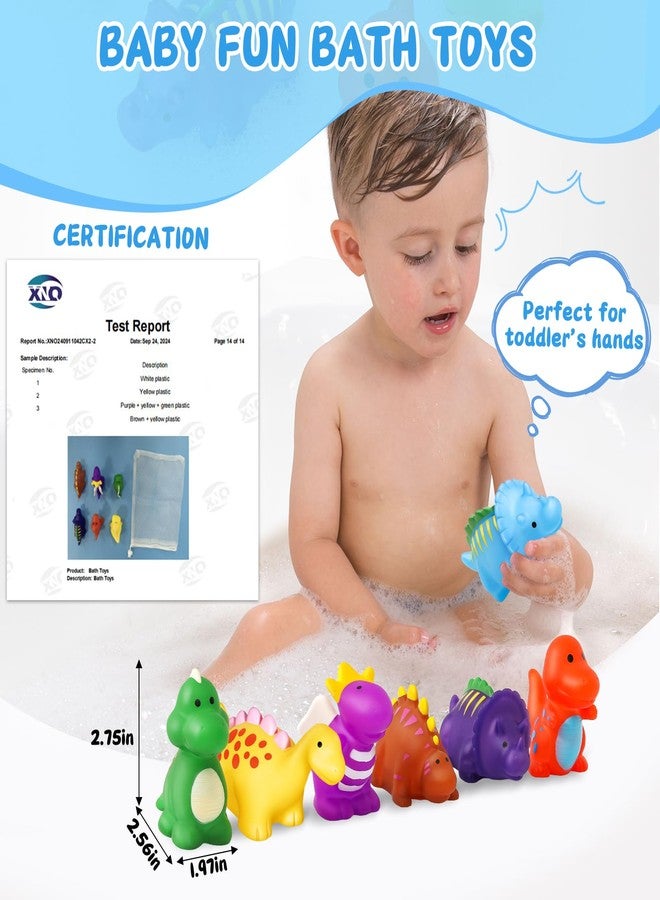 MACALOCA Color Changing No Hole Toddler Bath Toys for Kids Ages 1-3 4-8, Dinosaur Bath Toys Toddlers 2-4, Dinosaur Toys, Valentines Gifts Birthday Valentines Basket Stuffers Bathtub Water Toys with Drying Bag - Image 5