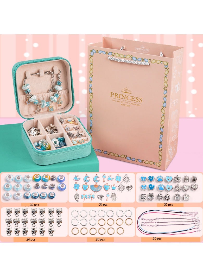 dreamons link DIY Girls Beads Jewelry Making Kit Arts Crafts Gifts Set With Portable Bracelet Organizer Box - Image 1