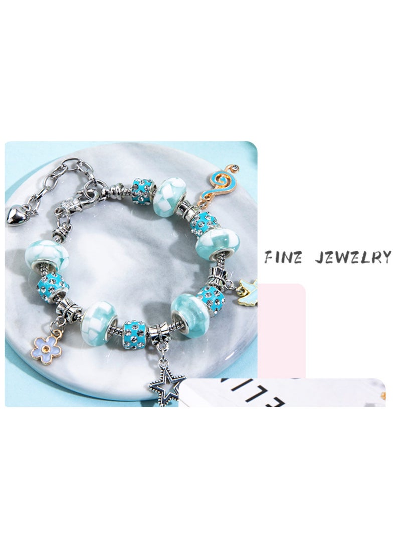 dreamons link DIY Girls Beads Jewelry Making Kit Arts Crafts Gifts Set With Portable Bracelet Organizer Box - Image 4