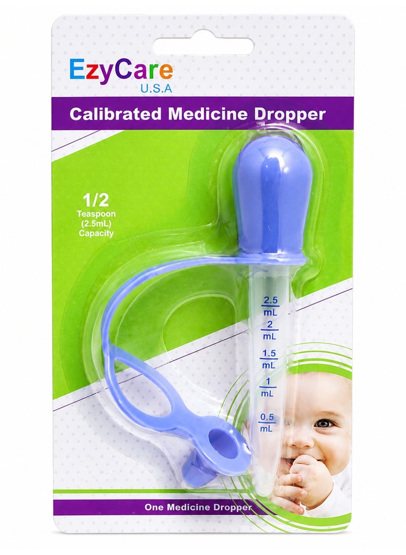 Calibrated Medicine Dropper Blue