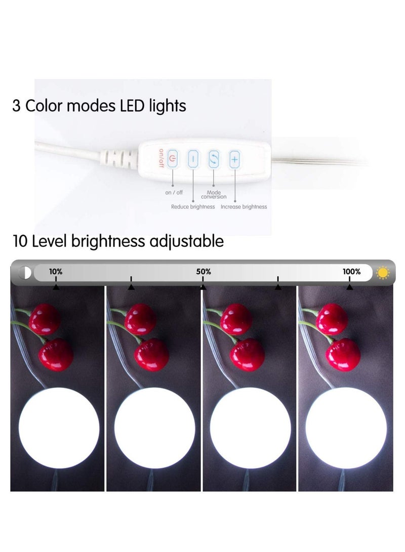 LED Vanity Mirror Lights Hollywood Style Makeup Mirror Bulbs 10 LED Bulbs Kit with Touch Dimmer Lighting Fixture Strip and Power Supply Adapter for Makeup Dressing Table - Image 4