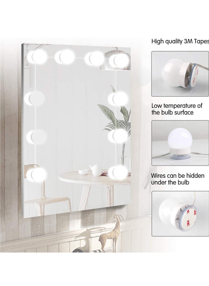 LED Vanity Mirror Lights Hollywood Style Makeup Mirror Bulbs 10 LED Bulbs Kit with Touch Dimmer Lighting Fixture Strip and Power Supply Adapter for Makeup Dressing Table - Image 5