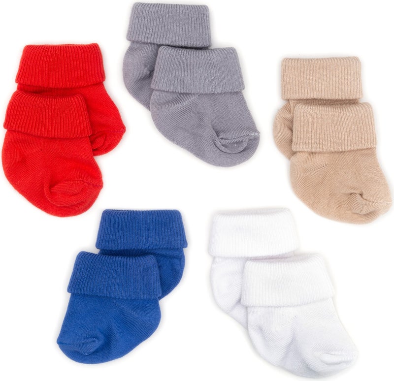 Novibaby 5-Piece Bamboo Newborn Baby Socks I Cold Weather I 0-6 Months  - Image 5